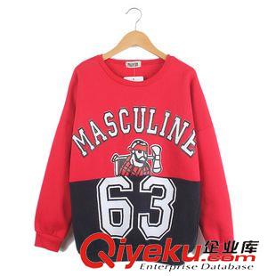 加厚衛(wèi)衣 XB 韓國官網(wǎng)stylenanda同款字母63數(shù)字加厚抓絨長袖衛(wèi)衣寬松T恤原始圖片2