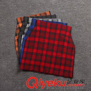 9-28上新 XB 秋裝新款 韓版百搭毛線顯瘦格紋針織包臀短裙半身裙