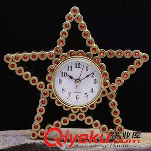 禮品 創(chuàng)意子彈殼金屬工藝品擺件時(shí)尚禮品五角星鬧鐘軍迷紀(jì)念收藏品