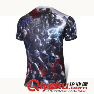 短袖T恤 漫威戶(hù)外速干衣運(yùn)動(dòng)印花男式t恤跑步騎行健身服 復(fù)仇者聯(lián)盟綠巨人原始圖片2