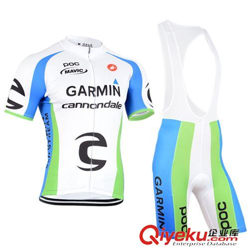 背帶短袖套裝 2015garmin-cannondale佳明佳能戴爾騎行服背帶短套裝速干衣褲