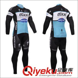 長袖套裝 2015 Etixx Quickstep自行車騎行服長袖套裝戶外運動速干健身衣褲原始圖片2