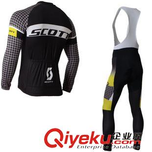 背帶長袖套裝 2015 SCOTT 自行車隊騎行服背帶長袖套裝 戶外運動速干衣一件代發