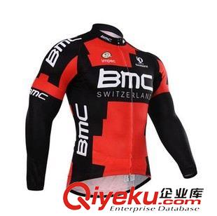 背帶長袖套裝 2015 BMC 自行車隊騎行服背帶長袖套裝 戶外運動速干衣褲一件代發