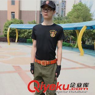 軍迷T恤 批發(fā) 新款戶外修身軍迷夏季 野外生存戰(zhàn)術圓領黑色t恤 165