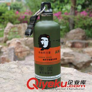軍迷戶外水壺 批發(fā)不銹鋼大容量真空水壺旅游野營(yíng)登山水壺 開水瓶車載熱水壺1L原始圖片3