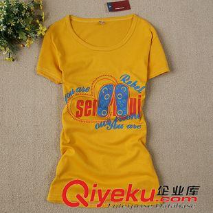 女裝短袖T恤 廠家供應(yīng)夏季熱銷地?cái)傌浽磁蕉绦銽恤圓領(lǐng)印花多圖案女裝t恤原始圖片2
