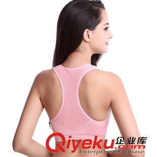 文胸 防震專業(yè)跑步瑜伽訓練無鋼圈運動文胸網(wǎng)孔透氣純色內(nèi)衣yoga健身服原始圖片3