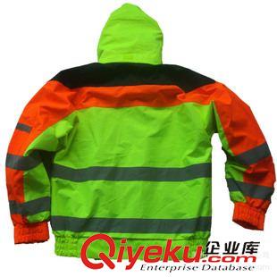 冬款 廠家定做加厚防水熒光色環(huán)衛(wèi)服交通安全防護(hù)服 冬裝反光棉服定做原始圖片2