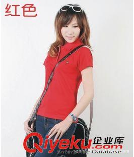 短袖T恤衫 2013年廠家專業(yè)生產(chǎn)女式T恤衫 翻領(lǐng)工作服T恤