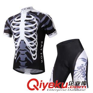 騎行服短袖套裝 BAT FOX 騎行服夏季短袖套裝男 山地車死飛自行車騎行裝備 龍骨原始圖片3