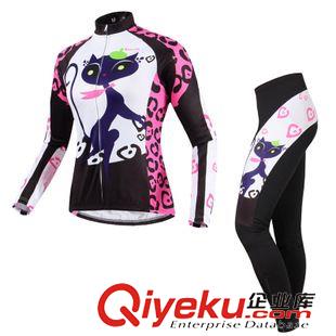 騎行服長(zhǎng)袖套裝 BAT FOX 騎行服秋冬長(zhǎng)袖女套裝 山地車死飛自行車 單車服 貓女郎原始圖片3