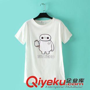 6月8日新品 V113 小青家女裝 夏季新款超萌卡通圖案圓領(lǐng)中長(zhǎng)款純色短袖T恤