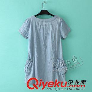 05月4日新品 U28 外貿(mào)原單女裝 夏季新款簡(jiǎn)約純色百搭圓領(lǐng)中長(zhǎng)款短袖襯衣襯衫