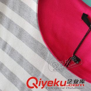 03月30日新品 S387 外貿(mào)原單女裝 春夏新款百搭條紋圓領(lǐng)九分袖修身中長(zhǎng)款t恤