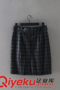 9月8日新品 x95 日本單 秋冬新款英倫風(fēng)修身顯瘦格子女裝毛呢裙半身裙子中裙原始圖片2