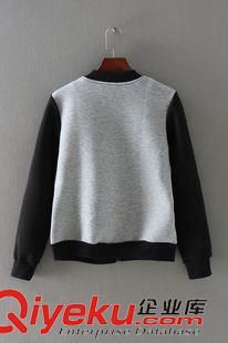 8月25日新品 W653 出口單 秋季新款百搭卡通圓領(lǐng)拼接長袖女裝休閑外套棒球服原始圖片2