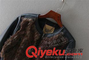 8月25日新品 W695 出口單 秋冬新款歐美范圓領(lǐng)短褲女裝長(zhǎng)袖帥氣PU皮衣外套原始圖片3