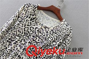8月18日新品 W311 法國單 秋季新款歐美范豹紋圓領(lǐng)修身長袖單排扣女針織衫開衫原始圖片3