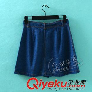 7月7日新品 B317 外貿(mào)女裝 夏季新款百搭紐扣雙口袋修身牛仔裙半裙半身短裙子原始圖片2