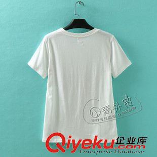 7月7日新品 B287 日本單 夏季新款瓶子圖案圓領(lǐng)修身純色百搭女裝短袖t恤原始圖片2