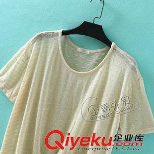 7月7日新品 B298 日本單 夏季新款2015簡約百搭圓領(lǐng)薄款女裝短袖針織衫上衣原始圖片3