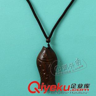 6月30日新品 B92 四季棉麻服裝配飾女項鏈 手工雕刻木魚項鏈 桃木魚吊墜毛衣鏈原始圖片3