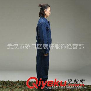 勞保服裝 工裝工作服批發(fā)現(xiàn)貨男女牛仔休閑工程服套裝定做純棉電焊工作廠服