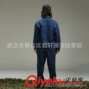 勞保服裝 工裝工作服批發(fā)現(xiàn)貨男女牛仔休閑工程服套裝定做純棉電焊工作廠服