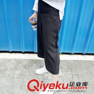 9月25日NEW 15秋季新款 韓國東大門復(fù)古寬松簡約純色闊腿8分褲休閑褲女褲原始圖片2