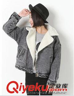 秋冬棉衣 15秋冬新款 韓國(guó)東大門復(fù)古寬松簡(jiǎn)約純色加厚羊羔毛短款小外套