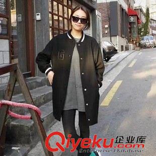 秋冬棉衣 15秋冬新款 韓國(guó)東大門復(fù)古寬松簡(jiǎn)約立體花朵刺繡中長(zhǎng)款?yuàn)A棉大衣