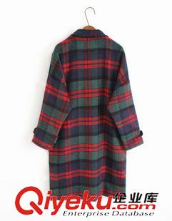 9月16日NEW 15秋季新款 韓國(guó)東大門復(fù)古寬松簡(jiǎn)約百搭中長(zhǎng)款格紋呢子大衣女原始圖片3