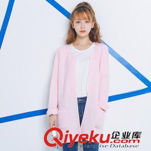 8月12日NEW 15秋季新款 韓國東大門復古寬松彩色條紋針織無袖背心 毛線馬甲