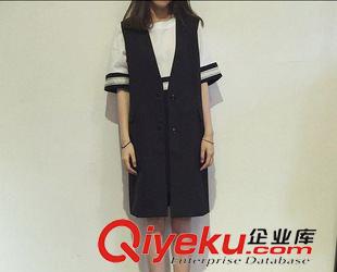 7月30日NEW 15秋季新款 韓國東大門復(fù)古休閑馬夾中長款寬松西裝外套原始圖片3