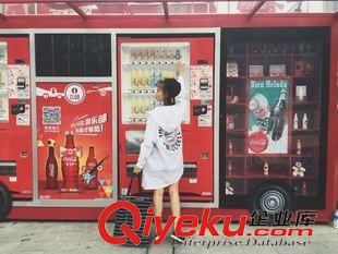 7月30日NEW 15秋季新款 韓國東大門學院風卡通印花連帽中長款長袖風衣外套原始圖片3