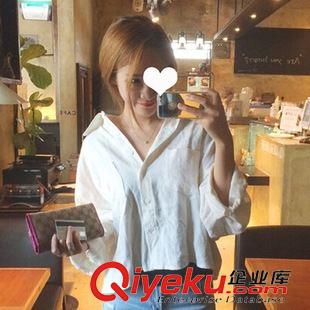 7月28日NEW 15秋季新款 韓國(guó)東大門(mén)復(fù)古純色短款寬松純色長(zhǎng)袖襯衫小外套原始圖片2