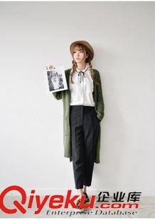 7月11日NEW 15秋季新款 韓國東大門復古寬松休閑中長款薄款針織毛衣開襟衫原始圖片2