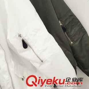 2015年{zx1}春夏款 2015韓版東大門簡(jiǎn)約純色防雨綢寬松顯瘦棒球短外套上衣原始圖片3