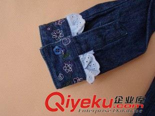 秋季裙子 外貿原單童牛仔連衣裙 歐美女童春秋新款 水洗牛仔長袖連衣裙原始圖片3