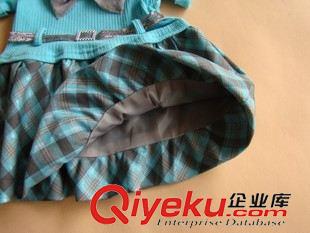 秋季裙子 外貿(mào)原單童裝 nannette女童連衣裙 中小童純棉方格裙子原始圖片3