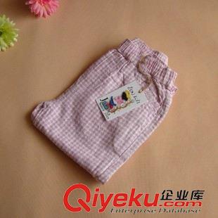 夏季褲子 外貿(mào)童裝 原單女童褲 韓版棉麻長褲 中小童夏季方格小腳褲 鉛筆褲原始圖片2