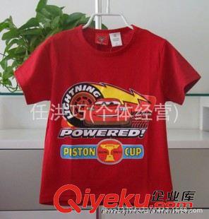 夏季T恤、襯衫 外貿(mào)原單男童短袖T恤 迪斯尼閃電麥昆 中小童純棉T恤 臺灣原單