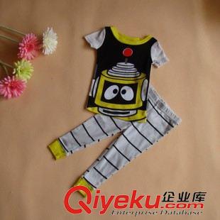 家居睡衣、套裝、浴袍 外貿原單童家居服 中小童純棉卡通套裝 短袖+長褲原始圖片2