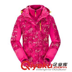 成人沖鋒衣 廠家直銷 愛迪塔仕情侶印花兩件套保暖透氣三合一沖鋒衣親子裝原始圖片2