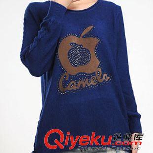 7月上新（秋冬毛衣） 韓版套頭長袖針織衫 中長款女式時尚圓領(lǐng)修身厚針織毛衣女超大碼原始圖片3