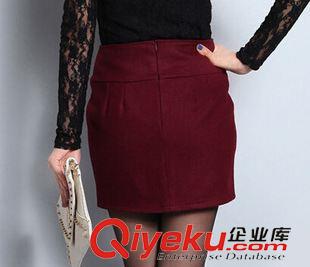 全部寶貝 女裝半身裙2015秋冬新款女式毛呢包臀短裙a字高腰顯瘦一步裙子原始圖片2