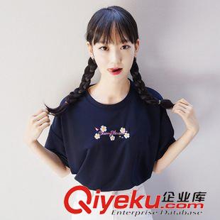 06月21新款 2015夏季韓版新款女裝 立領(lǐng)單排扣寬松棉麻波點(diǎn)五分袖襯衫女