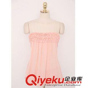 05月16日新款 粉色甜美一字領燈籠袖寬松荷葉邊上衣2014夏韓國東大門熱銷新款原始圖片2