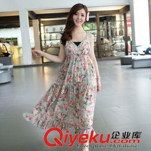 04月30日新款 網(wǎng)紗無袖連衣裙 2014夏季韓國新款女裝 性感背心長裙韓國東大門